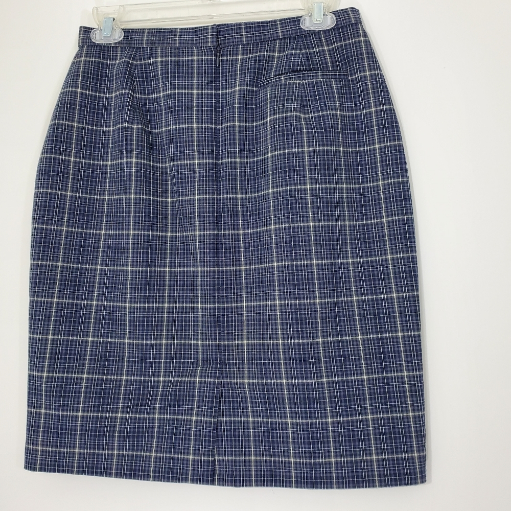The Limited Stretch Plaid Skirt, Made in Italy, Size 6 - Picture 2 of 11
